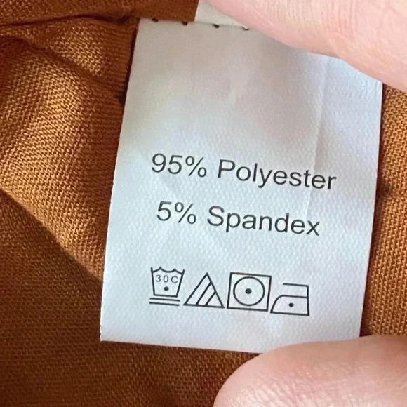 🆕Boho Trendy Khaki Tie Dye Ruffle-Trim Empire Waist Dress L🆕 - Picture 8 of 9